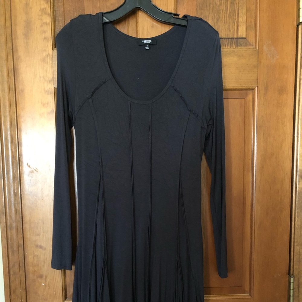 Premise Black form fitting long sleeve dress